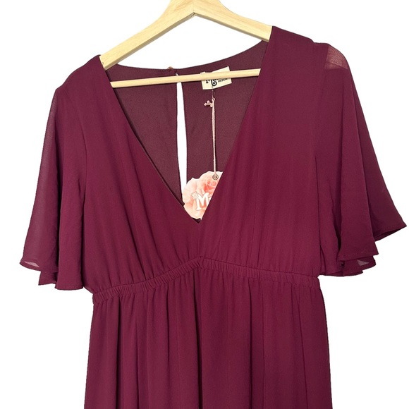 Show Me Your Mumu Emily Empire Waist Maxi Dress Merlot NEW - Picture 4 of 9